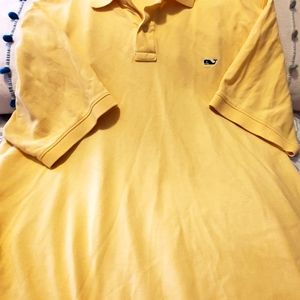 Mens Vineyard Vines yellow polo shirt size L